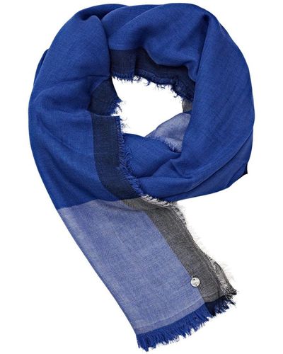 Esprit Sjaal Met Franjes - Blauw