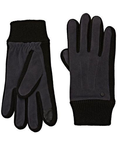 Esprit Handschuhe aus Rauleder und Wolle - Schwarz