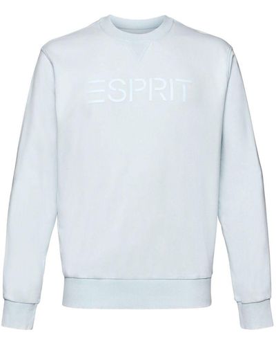 Esprit Sweat-shirt à col rond avec logo imprimé - Blanc