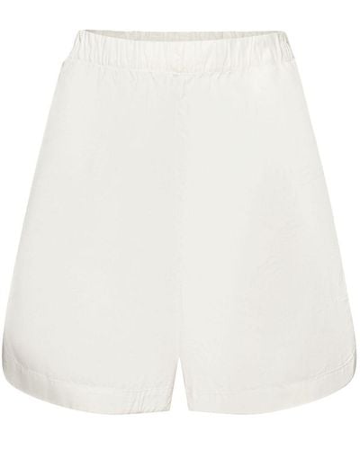 Esprit Pull-on-Shorts, 100 % Baumwolle (1-tlg) - Weiß