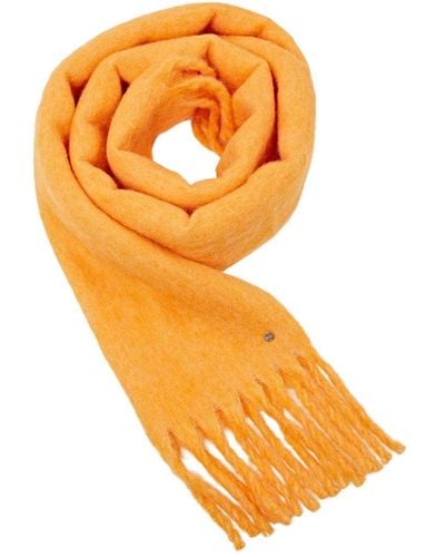 Esprit Gebreide Sjaal Met Franjes - Oranje