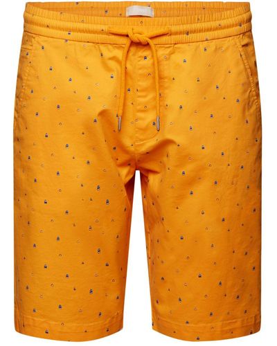 Esprit Gemusterte Pull-on-Shorts - Orange