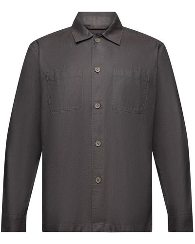 Esprit Overhemd Van Twill Met Buttondownkraag - Grijs