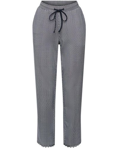 Esprit Jersey-Hose mit Print und Spitze - Grau