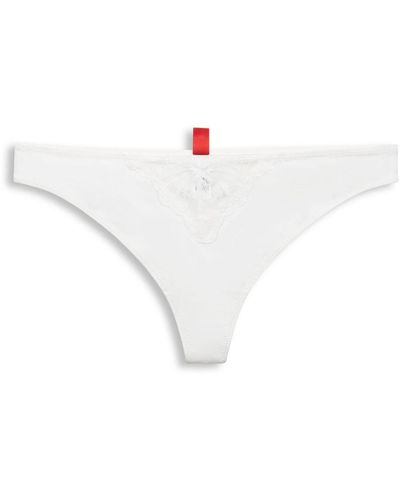 Esprit Brazilian Hipster-string Met Kant - Wit