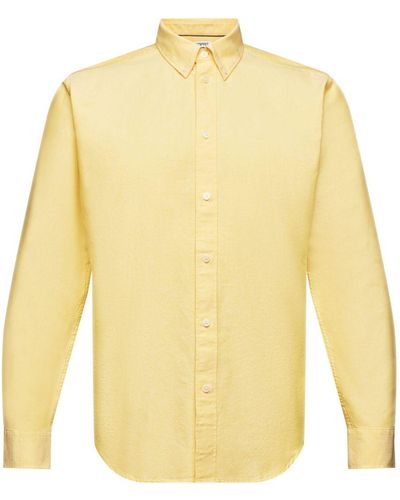 Esprit Katoenen Oxford Overhemd - Geel