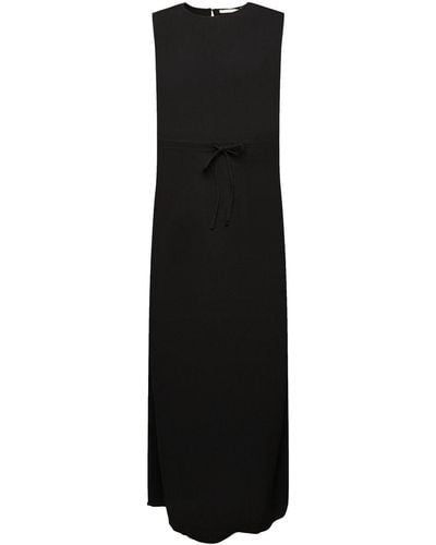 Esprit Crinkled Maxi-jurk - Zwart