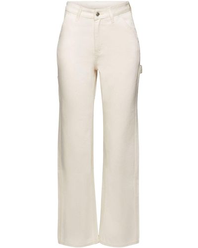 Esprit Straight Jeans Met Hoge Taille - Wit