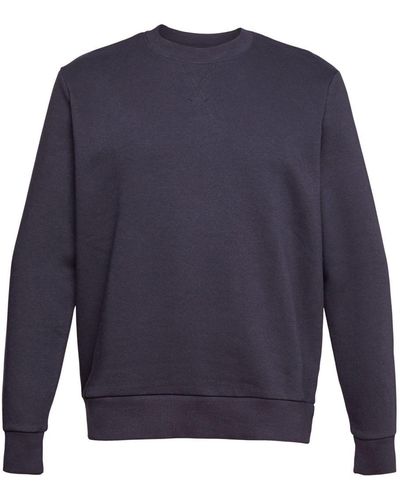 Esprit Gerecycled: Effen Sweatshirt - Blauw