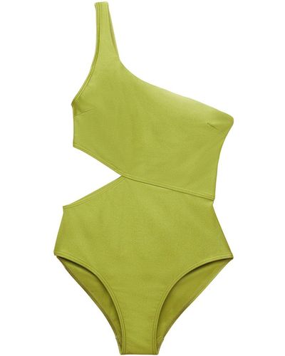 Esprit Einteiliger Badeanzug mit Cut-out - Grün