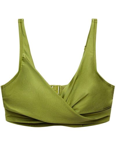 Esprit Unwattiertes Bikinitop mit Bügel-Cups - Grün
