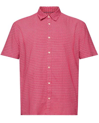 Esprit Shirt Met Print Van Een Linnenmix - Roze