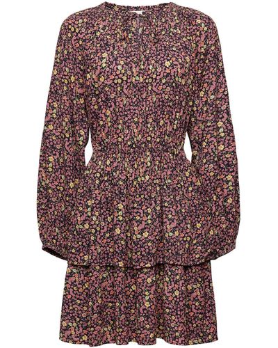 Esprit Mini-robe étagée à imprimé - Violet