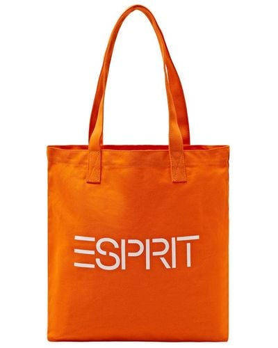 Esprit Canvas Tote Bag Met Logo - Oranje