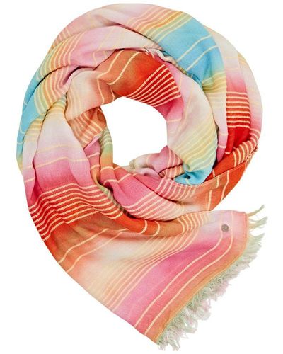 Esprit Rafelige Sjaal Met Print - Roze