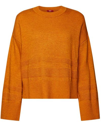 Esprit Boxy Sweater Met Ronde Hals - Oranje