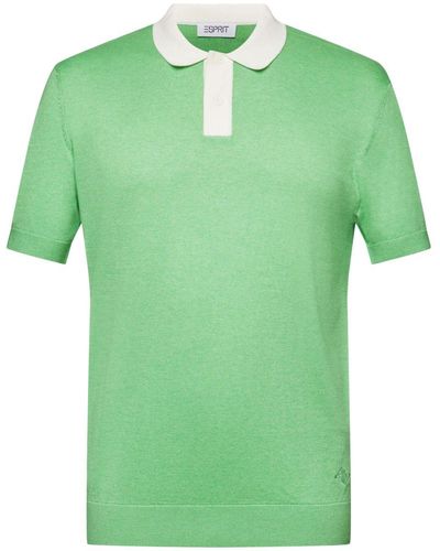 Esprit Kurzärmliges Poloshirt aus Strick - Grün