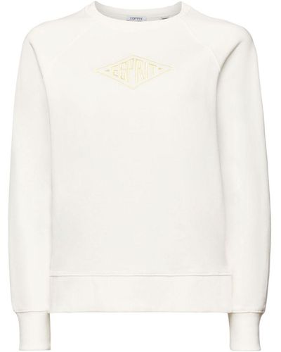 Esprit Sweatshirt Met Logoborduursel - Wit