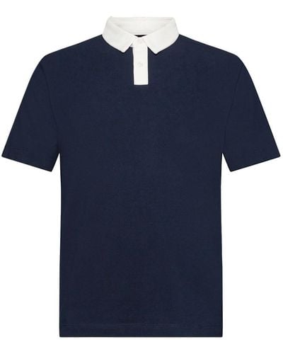 Esprit Poloshirt Van Katoen-piqué - Blauw