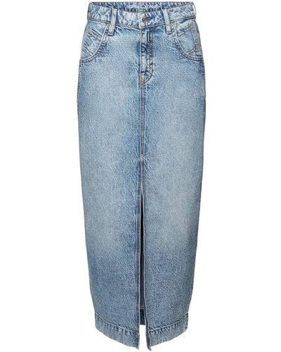 Esprit Jupe en jean maxi longueur - Bleu