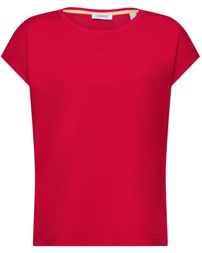 Esprit Kurzärmliges Active T-Shirt - Rot