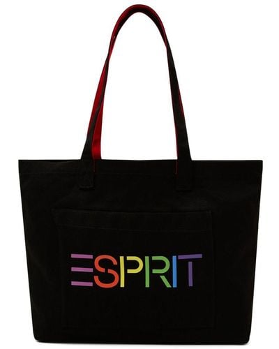 Esprit Tote Bag aus Baumwolle mit Logodesign - Schwarz