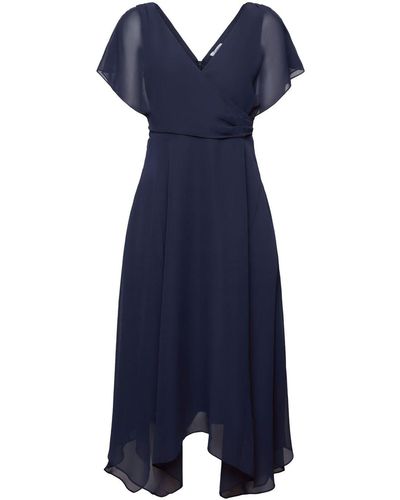 Esprit Chiffon Maxi-jurk Met V-hals - Blauw