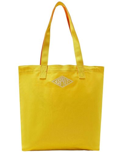 Esprit Tote Bag aus Baumwolle mit Logo - Gelb