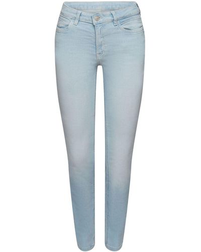 Esprit Slim-fit-Jeans Mid-Rise-Stretchjeans in schmaler Passform - Blau