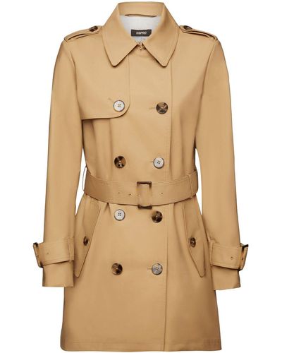 Esprit Double-breasted Trenchcoat - Naturel