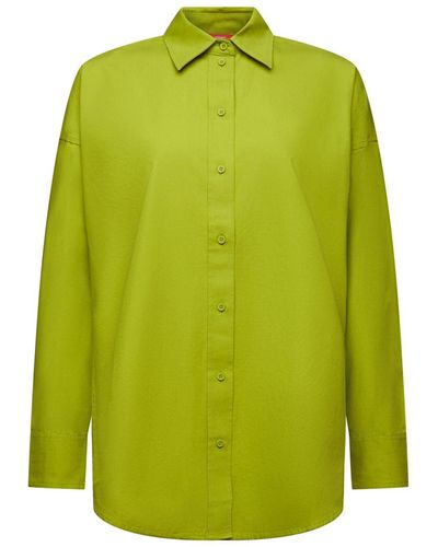 Esprit Shirt Van Katoen-popeline - Groen