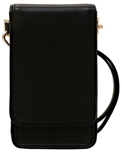 Esprit Petit sac crossbody pour téléphone en similicuir - Noir