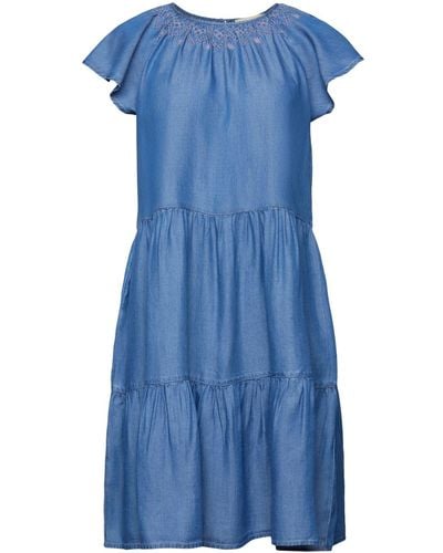Esprit Gelaagde Mini-jurk Van Denim - Blauw