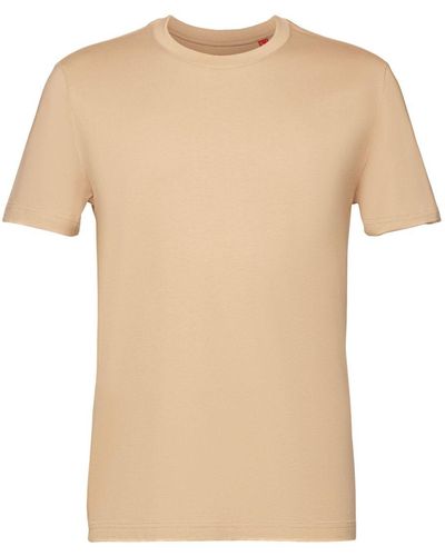 Esprit T-shirt Van Pima Katoen-jersey Met Ronde Hals - Wit