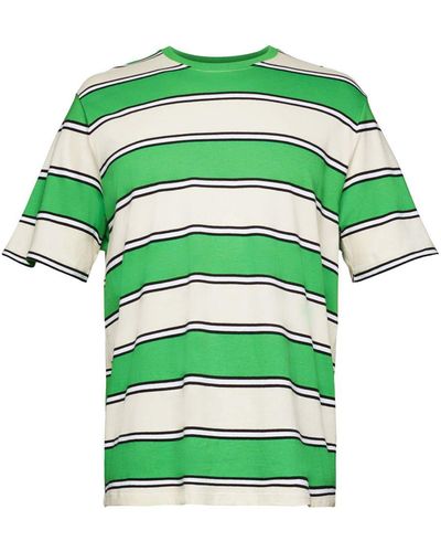 Esprit Gestreept T-shirt Van Duurzaam Katoen - Groen