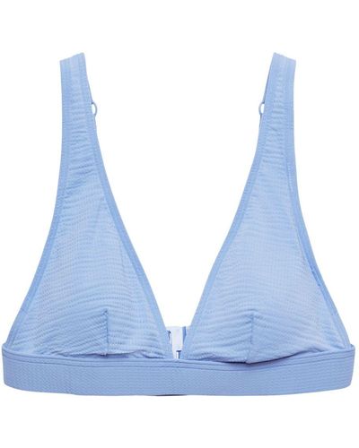 Esprit Wattiertes Bikinitop - Blau