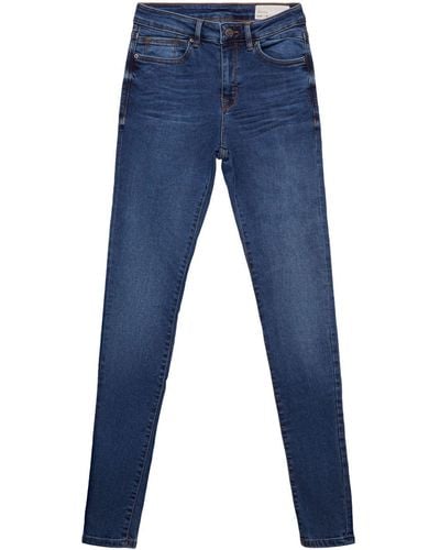 Esprit Washed Jeans Met Biologisch Katoen - Blauw