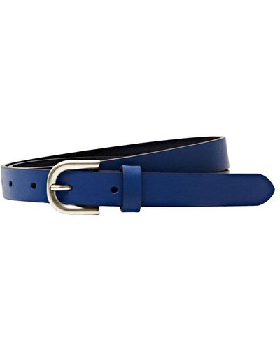Esprit Fine ceinture en cuir - Bleu