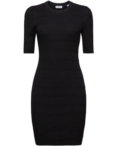 Esprit Mini-jurk Met Structuur - Zwart