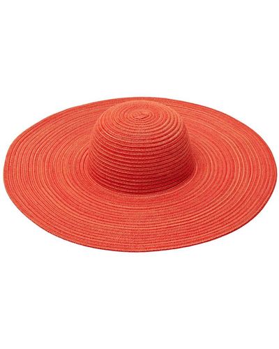 Esprit Chapeau de soleil à effet chiné - Rouge