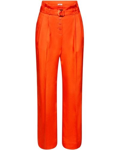 Esprit Cropped Culotte Met Hoge Taille Voor Mix & Match - Oranje
