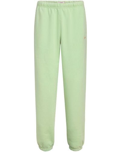 Esprit Pantalon de jogging en coton molletonné orné d'un logo - Vert