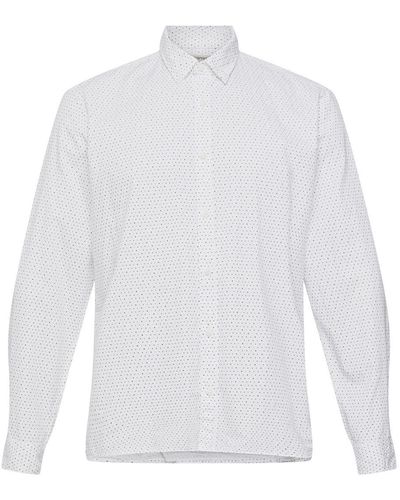 Esprit Overhemd Van Duurzaam Katoen Met Motief - Wit