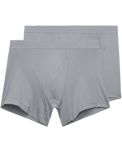 Esprit Lange Herren-Shorts aus Mikrofaserstretch im Multipack - Grau