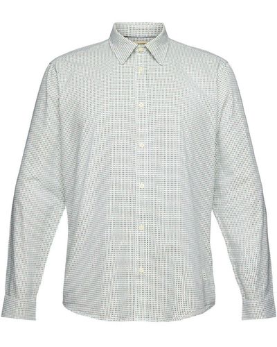 Esprit Slim Fit-overhemd Met Patroon All-over - Wit