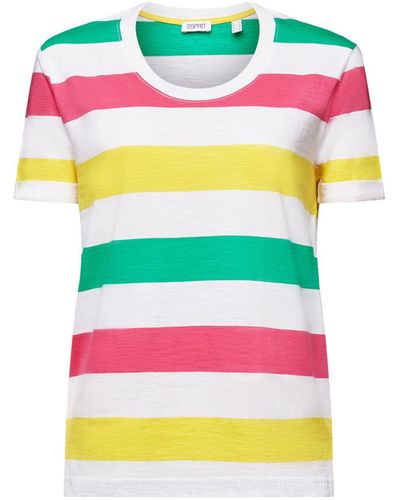 Esprit T-shirt en jersey à rayures - Multicolore