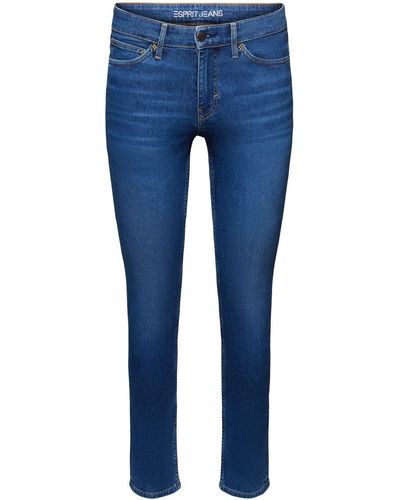 Esprit Skinny Jeans mit mittlerer Bundhöhe - Blau