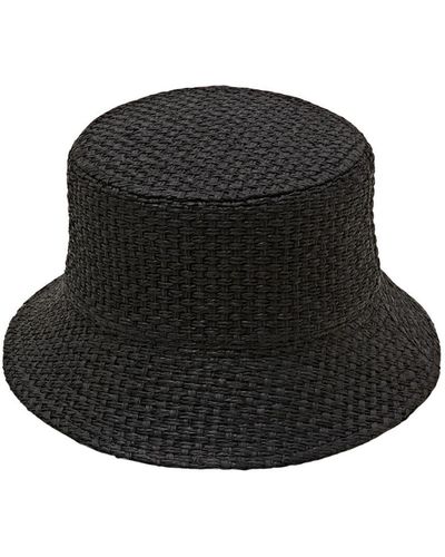 Esprit Geweven Bucket Hat - Zwart