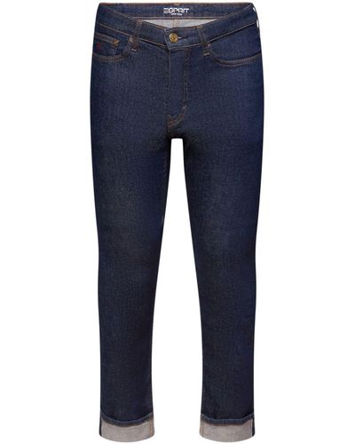 Esprit Premium Slim Jeans Met Mid Rise - Blauw