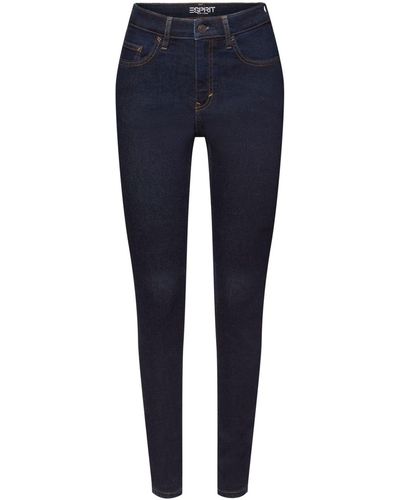 Esprit Skinny Jeans Met Hoge Taille - Blauw